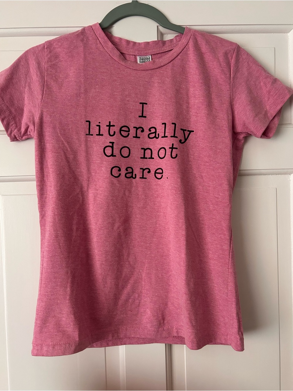 Kids Pink Graphic Tee - I literally do not care.